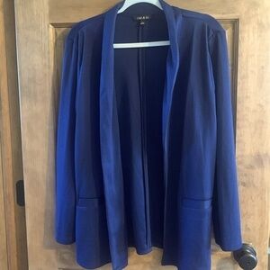 NWOT IMAN Scub Knit Jacket Navy L